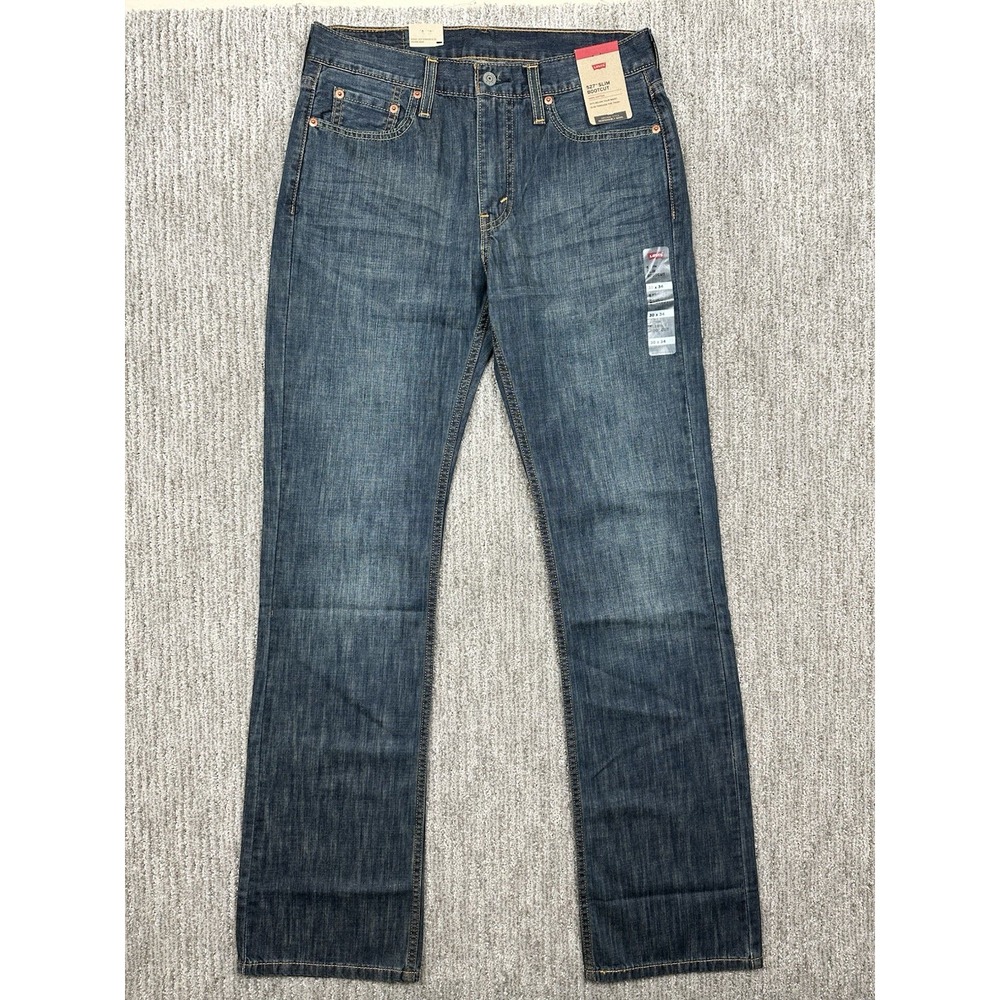 NEW Levis 527 Bootcut Jeans Mens 30x34 Blue Med Wash Denim New NWT